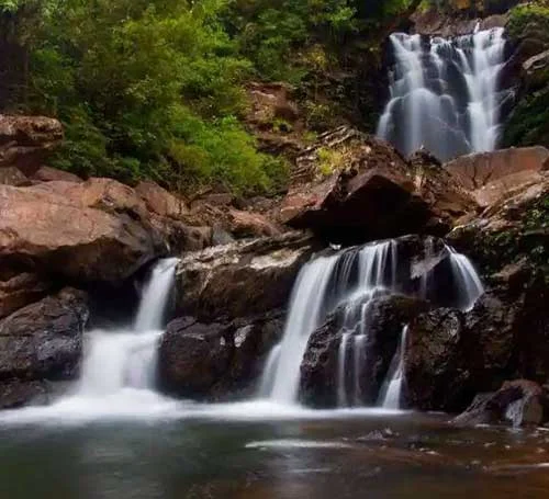 Beautiful view of Hanumana Gundi Falls near Chikmagalur a suitable place for trekking & swimming