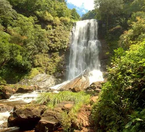 Beautiful view of Hebbe waterfall in Chikmagalur